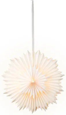 LED Weihnachtsstern 3D Leuchtstern Indoor Beleuchtet Warmweiß Papier mit Timer 60 cm