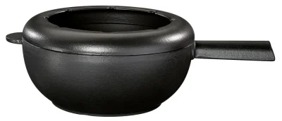 Spring Caquelon SAAS-FEE Gusseisen Fondue Schwarz Matt 20 cm