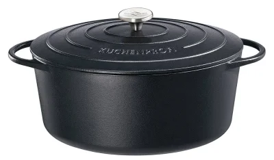 Küchenprofi Bratentopf Oval PROVENCE Schwarz Bräter Classic Black 33 cm
