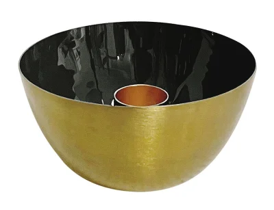 Kerzenhalter Metall Gold Schwarz Kerzenleuchter Kerzenschale Kerzenständer Ø 10cm