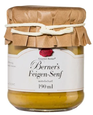Gourmet Berner Feigen-Senf mittelscharf im Glas 190ml