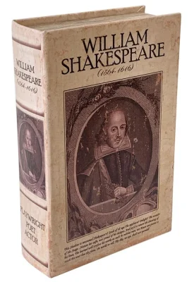 Hohles Buch Geheimfach WILLIAM SHAKESPEARE Buchversteck Buchsafe Antik-Stil 27 cm