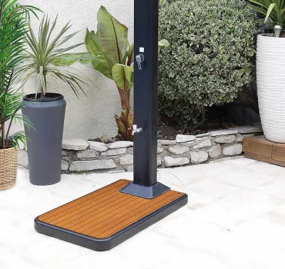 Ubbink Solaris 2 in 1 Bodenplatte Teak für Solar Gartendusche SOLARIS