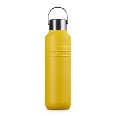 Le Creuset Trinkflasche On The Go Edelstahl Isolierflasche Nectar Gelb 500 ml