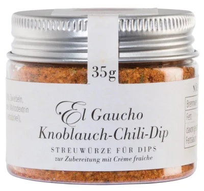 Gourmet Berner El Gaucho Knoblauch-Chili-Dip Gewürzmischung 35 g