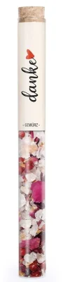Gourmet Berner - danke - Rosensalz Gewürz in Vitro Reagenzglas 27g