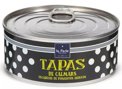La Perle des Dieux Tapas de Calmars Tintenfisch mit Pimientos - Dose 215 g