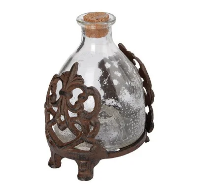 Wespenfalle zum Hinstellen Landhaus Insektenfalle Glas Gusseisen Halter