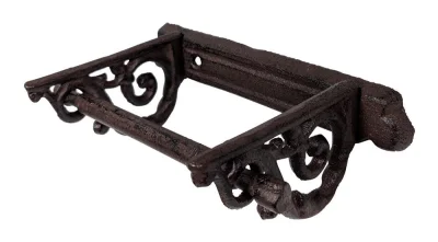 Toilettenpapierhalter WC-Rollenhalter Jugendstil Gusseisen Antik-Stil Braun