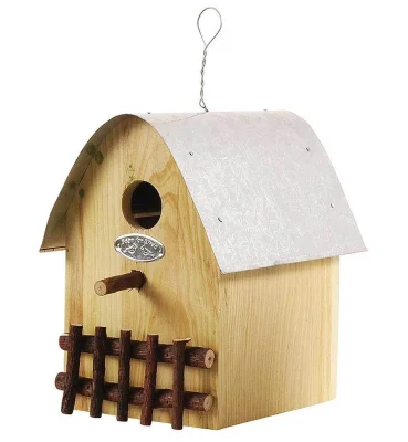 Vogelhaus Nistkasten Holz Natur Vogelfutterhaus 21cm