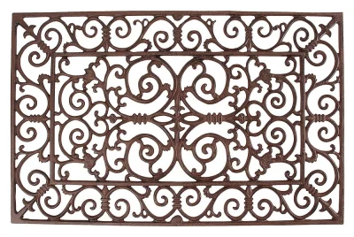 Rustikaler Fussabtreter Fussmatte Eisen Jugendstil 71,5x46cm