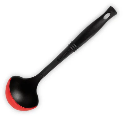Le Creuset Schöpflöffel mit Silikon-Einsatz Schwarz/Rot