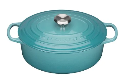 Le Creuset Bräter Signature Oval Gusseisen Karibik 31cm