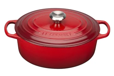 Le Creuset Bräter Signature Oval Gusseisen Kirschrot 40cm