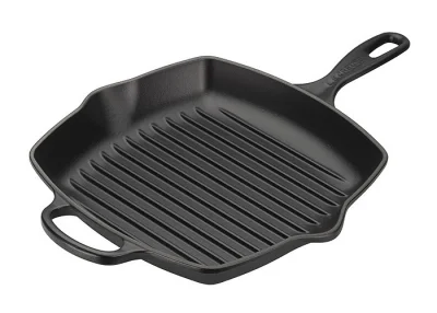Le Creuset Grillpfanne Quadratisch Signature Gusseisen Schwarz 26cm
