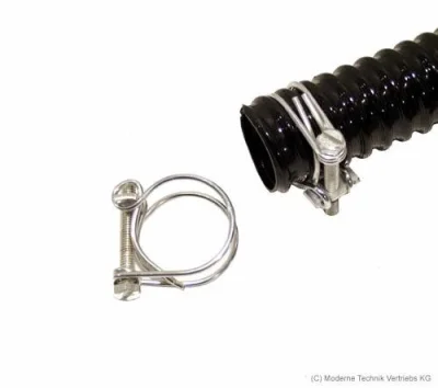 2 Stück Schlauchklemme verzinkt für Spiralschlauch 50-55 mm (2")