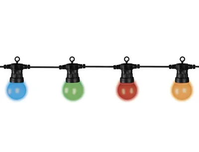 Bunte LED Partylichterkette Erweiterungs-Set zu 490152 20 LEDs 9,5m